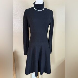 Philosophy Dane Lewis Black Cashmere Knitwear Turtleneck Sweater Dress One Flaw